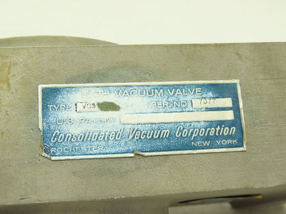 Consolidated Vacuum Corp VCS 2.25" Flanged Knife Manual Gate Valve Metal Seat