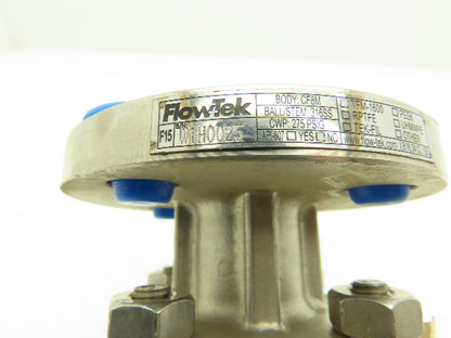 Flow-Tek F15 1" 150 Flanged 2pc Stainless Ball Valve 275psi 316SS/CF8M