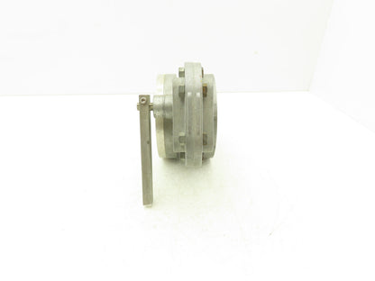 Vacuum Research Company S482 2" Flanged Knife Manual Gate Valve Rubber Seat