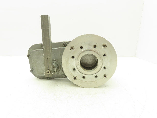 Vacuum Research Company S482 2" Flanged Knife Manual Gate Valve Rubber Seat