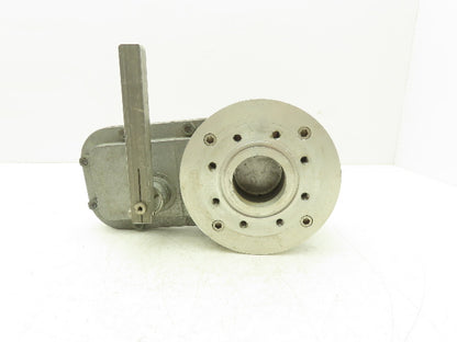 Vacuum Research Company S482 2" Flanged Knife Manual Gate Valve Rubber Seat