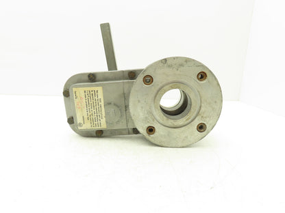 Vacuum Research Company S482 2" Flanged Knife Manual Gate Valve Rubber Seat