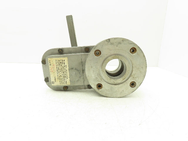 Vacuum Research Company S482 2" Flanged Knife Manual Gate Valve Rubber Seat