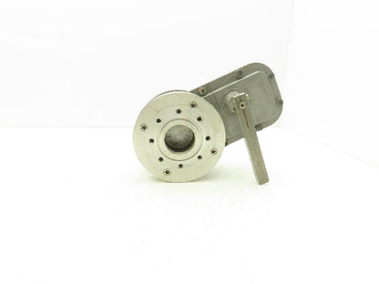 Vacuum Research Company S482 2" Flanged Knife Manual Gate Valve Rubber Seat