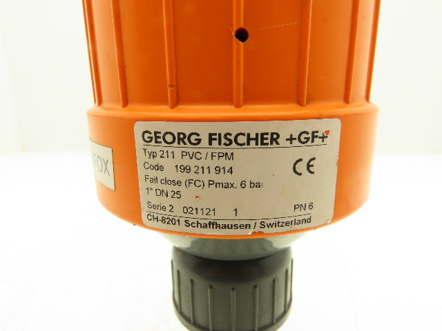 Georg Fischer Type 211 PVC/FPM 1" Pneumatic Actuator DN25
