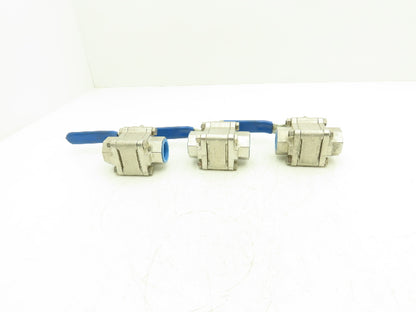 TBV 15SE23636GT Stainless Ball Valve 1" NPT 1500 WOG CF8M Lot of 3