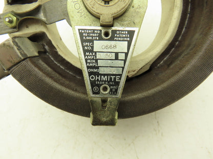 Ohmite 0668 Rheostat Potentiometer Wirewound Resistor 1200 Ohms 6"OD
