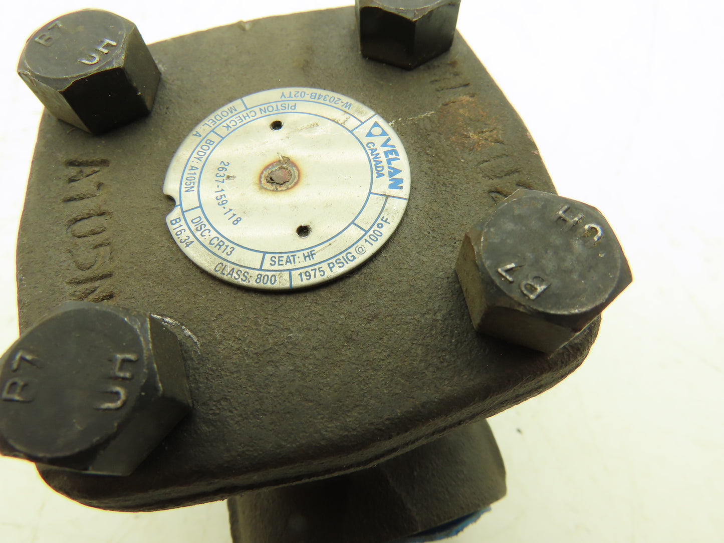 Velan 2637-159-118 W-2034B-02TY 1" Spring Loaded Piston Check Valve Forged