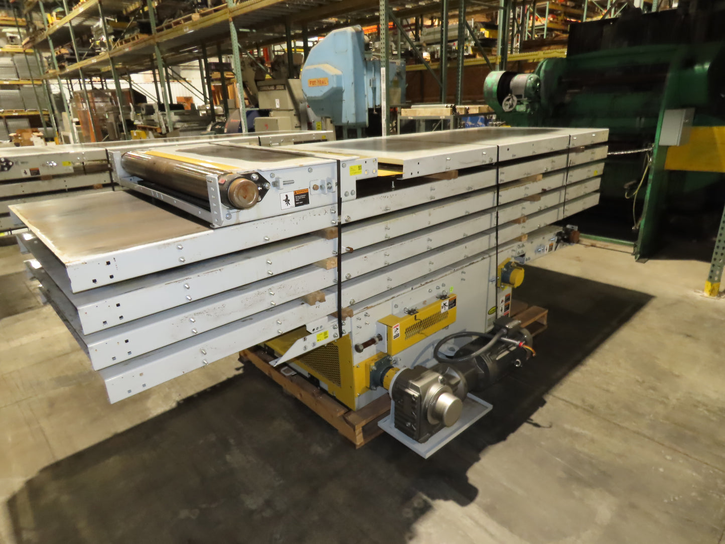 Hytrol BPC 43"x 65' Slider Bed Conveyor 41" Belt 7.5Hp 3PH Center Drive 170fpm