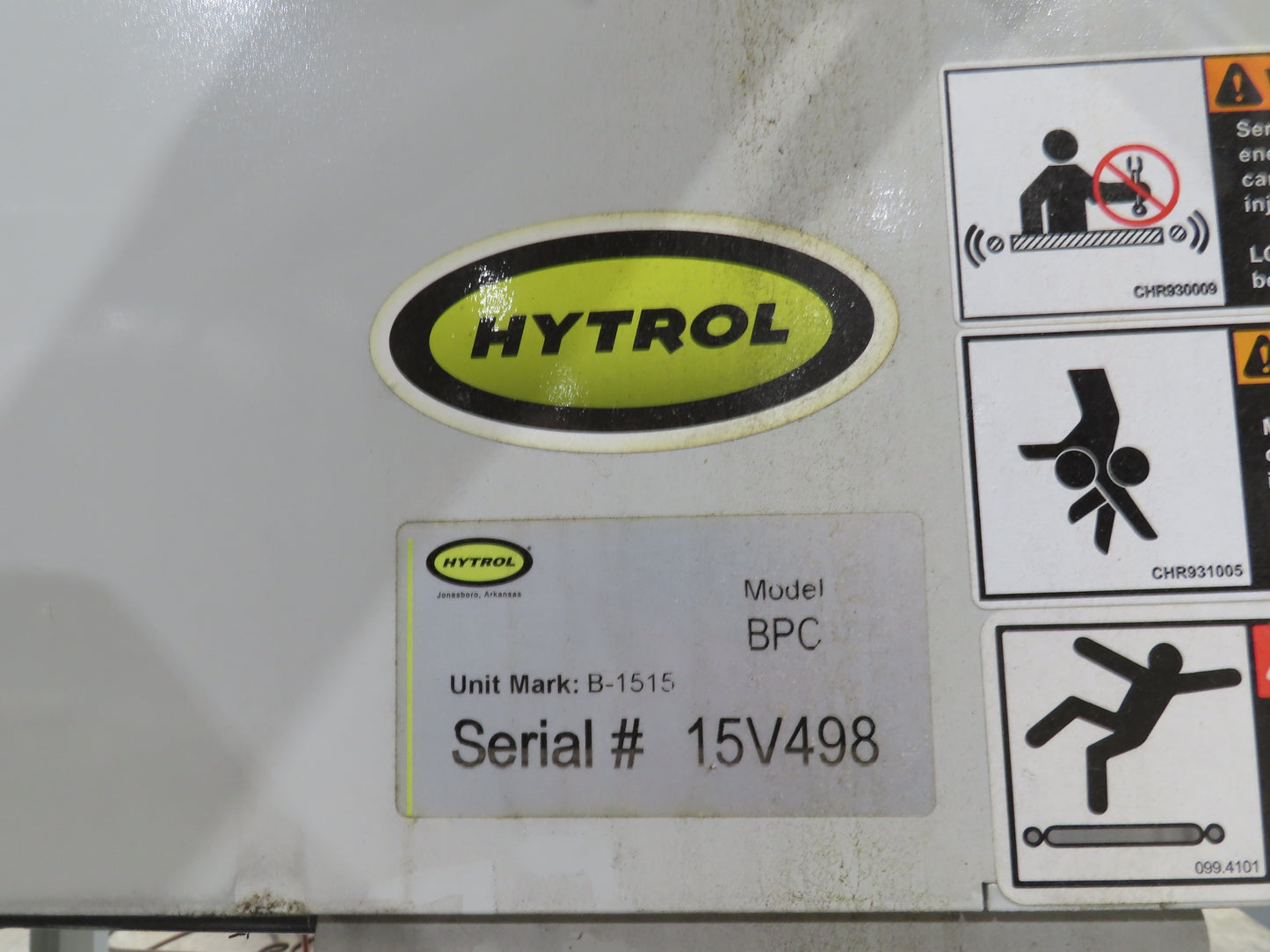 Hytrol BPC 43"x 65' Slider Bed Conveyor 41" Belt 7.5Hp 3PH Center Drive 170fpm