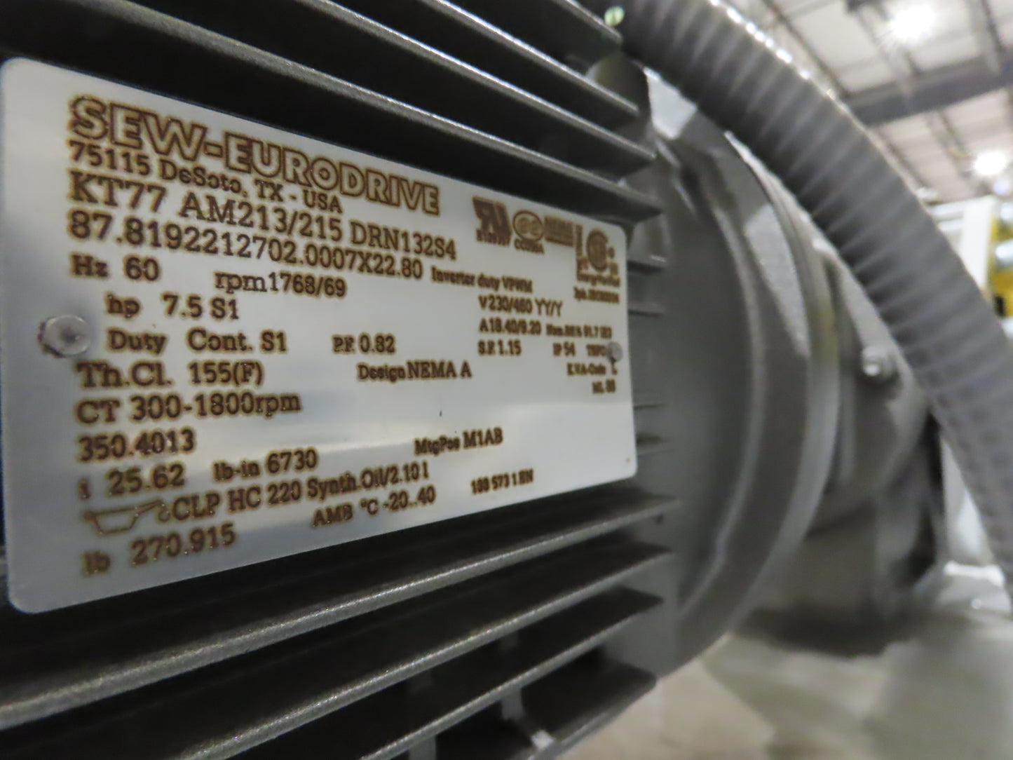 Hytrol BPC 43"x 65' Slider Bed Conveyor 41" Belt 7.5Hp 3PH Center Drive 170fpm