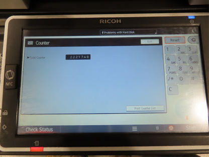 Ricoh Aficio MP 9003 Laser Mono BW Printer Copier Scan Duplex 90PPM Touch Screen