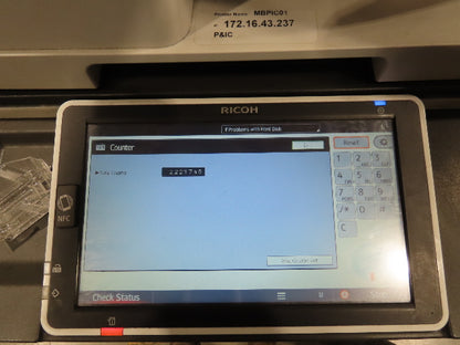 Ricoh Aficio MP 9003 Laser Mono BW Printer Copier Scan Duplex 90PPM Touch Screen