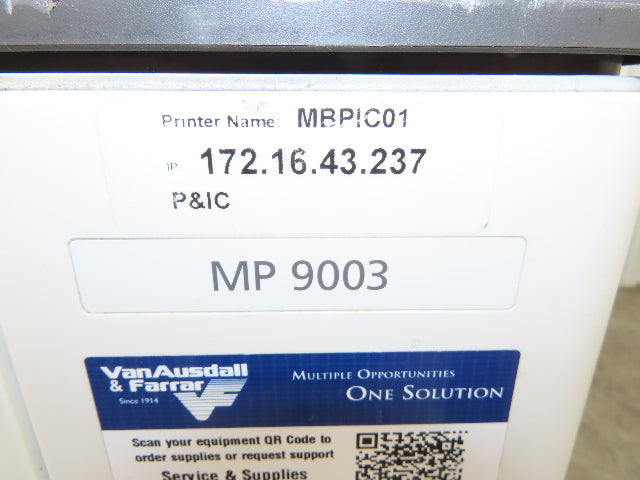 Ricoh Aficio MP 9003 Laser Mono BW Printer Copier Scan Duplex 90PPM Touch Screen