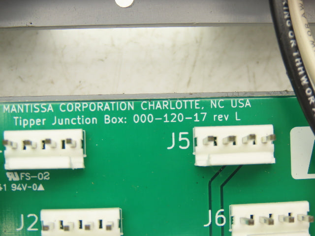 Mantissa Conveyor 000-120-17 Control Board Junction Box - Package Sorter Tipper