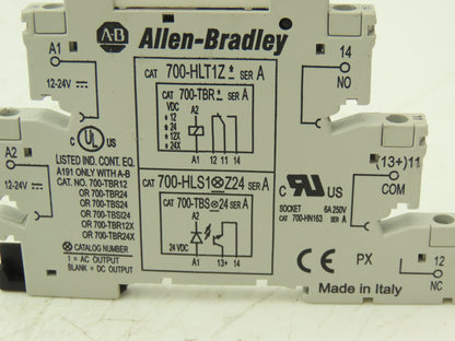 Allen-Bradley 700-HLT1Z Terminal Block Relay 700-HLS1Z24 Ser A 24V Coil Lot of 9