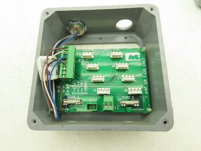 Mantissa Conveyor 000-120-17 Control Board Junction Box Package Tipper Lot of 2