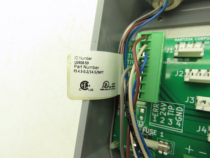 Mantissa Conveyor 000-120-17 Control Board Junction Box Package Tipper Lot of 2