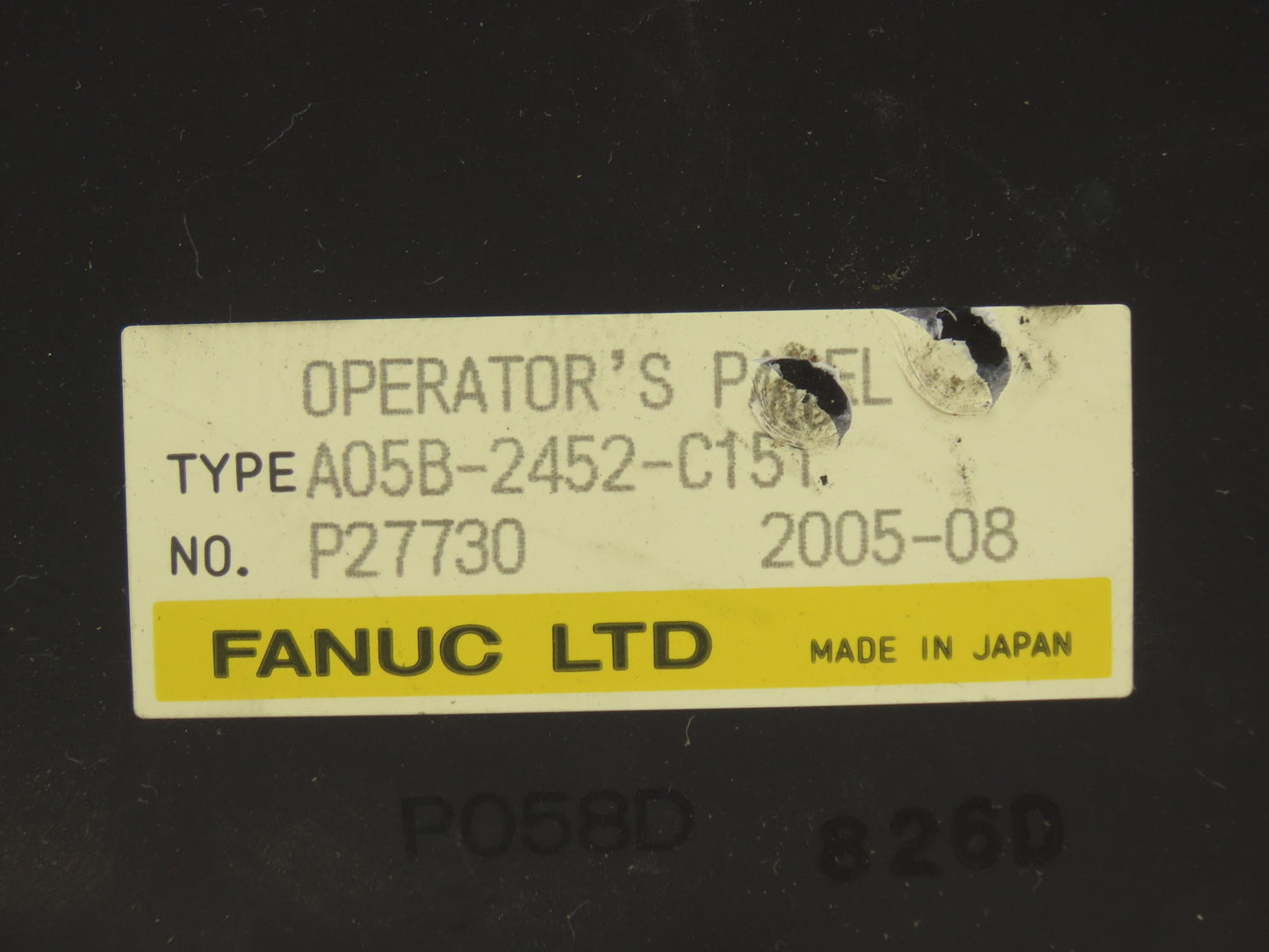 Fanuc A05B-2452-C151 HMI R-J3iB PCMCIA Slot Serial Port E-Stop With Key