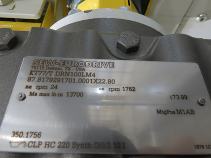 Hytrol BPC 43"x 43' Slider Bed Conveyor 41" Belt 3Hp 3PH Center Drive 60fpm