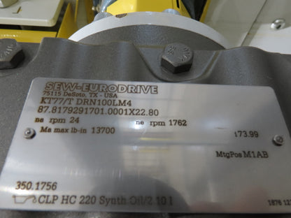 Hytrol BPC 43"x 43' Slider Bed Conveyor 41" Belt 3Hp 3PH Center Drive 60fpm