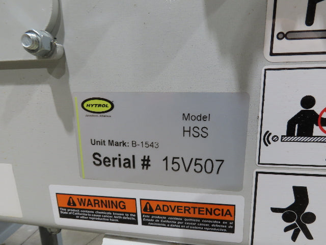 Hytrol HSS 31"x 16' Slider Bed Conveyor 30" Belt 2Hp 3PH Center Drive 114fpm