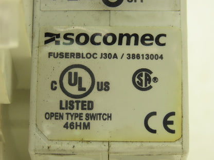 Socomec Fuserbloc J30A Through Door Fusible Disconnect Switch