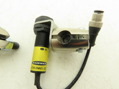 Banner S18-2NAEL-Q5 Photoeye Sensor Emitter 18mm 10-30VDC  Lot of 3