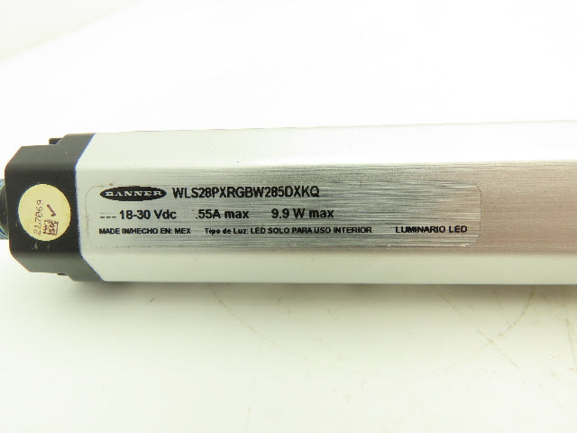 Banner WLS28PXRGBW285DXKQ LED Strip Light Bar IO-Link 285mm 18-30VDC Multi-Color