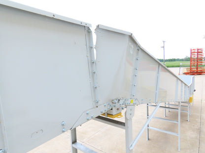 Hytrol HSSHD 43"x 47' 6" Incline Belt Conveyor 5Hp 3PH Center Drive 180fpm 102"H