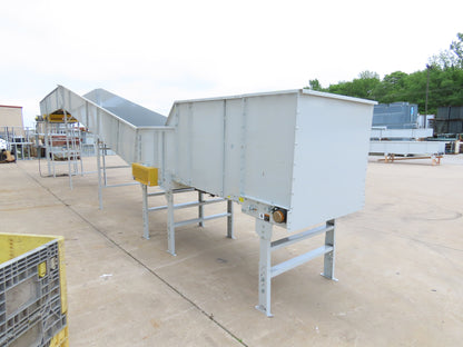 Hytrol HSSHD 43"x 47' 6" Incline Belt Conveyor 5Hp 3PH Center Drive 180fpm 102"H