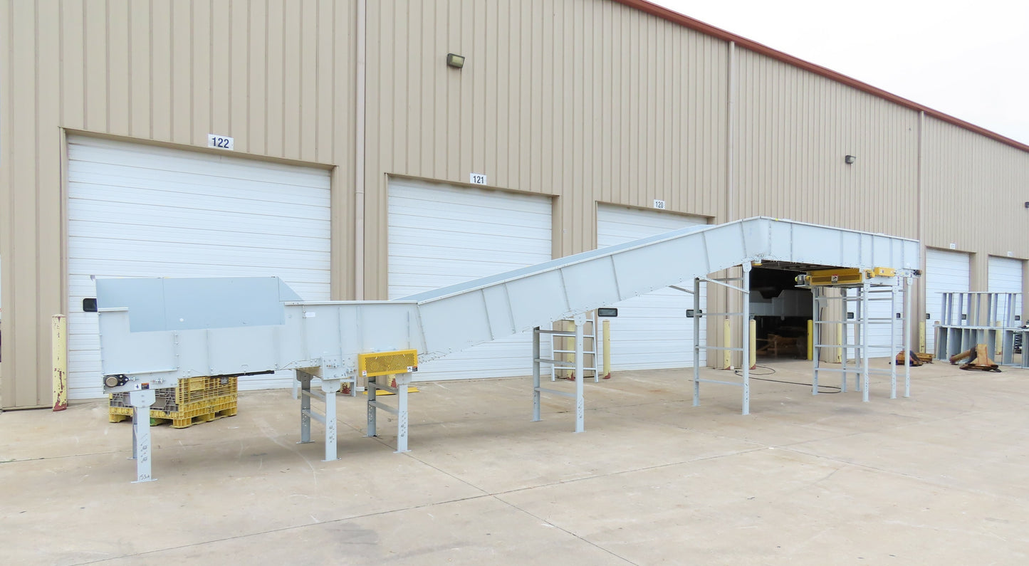 Hytrol HSSHD 43"x 47' 6" Incline Belt Conveyor 5Hp 3PH Center Drive 180fpm 102"H