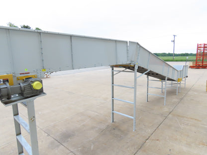 Hytrol HSSHD 43"x 47' 6" Incline Belt Conveyor 5Hp 3PH Center Drive 180fpm 102"H