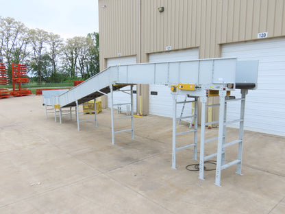 Hytrol HSSHD 43"x 47' 6" Incline Belt Conveyor 5Hp 3PH Center Drive 180fpm 102"H