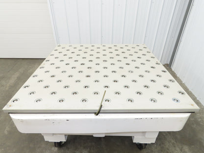 Omtec 48x48" Pneumatic Pop-Up Ball Transfer Conveyor Table 1" Roller Ball 50 PSI