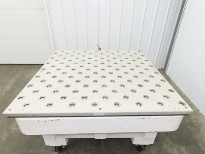 Omtec 48x48" Pneumatic Pop-Up Ball Transfer Conveyor Table 1" Roller Ball 50 PSI