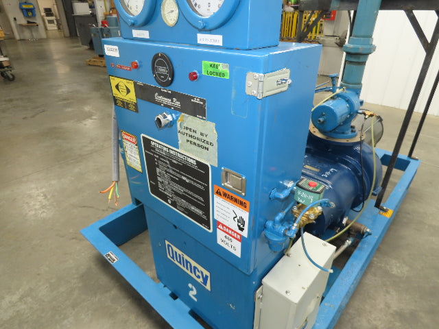 Quincy QSVI-40 Rotary Screw Vacuum Pump 230/460V 40Hp Reman Air End