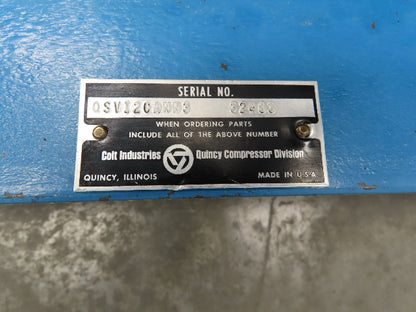 Quincy QSVI-40 Rotary Screw Vacuum Pump 230/460V 40Hp Reman Air End