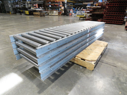 Automotion 24"x 8' Gravity Roller Conveyor 1.9" Roller 21.5"BF 4-Sections 32'