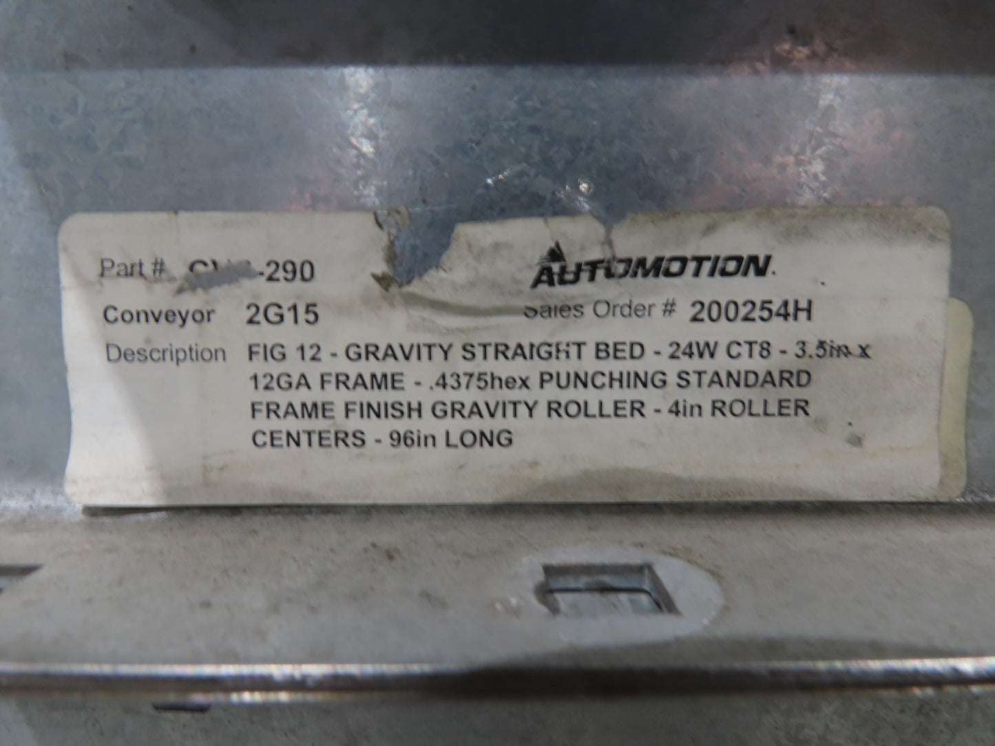 Automotion 24"x 8' Gravity Roller Conveyor 1.9" Roller 21.5"BF 4-Sections 32'