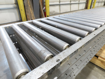Automotion 24"x 8' Gravity Roller Conveyor 1.9" Roller 21.5"BF 4-Sections 32'