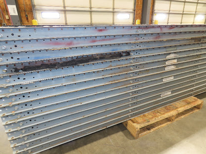 Buschman 18"x 10' Gravity Roller Conveyor 1-3/8"Roller 16"BF 7-Sections 70'