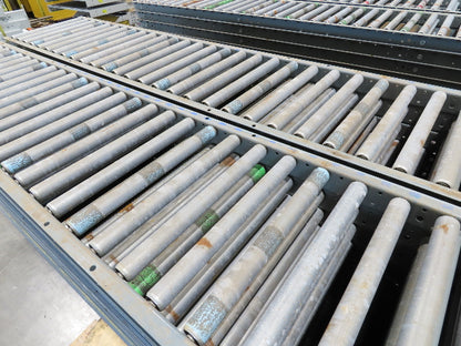 Buschman 18"x 10' Gravity Roller Conveyor 1-3/8"Roller 16"BF 7-Sections 70'