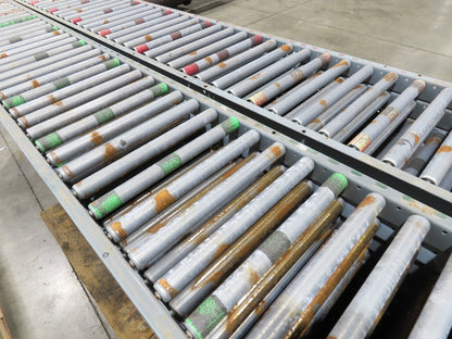 Buschman 18"x 10' Gravity Roller Conveyor 1-3/8"Roller 16"BF 7-Sections 70'
