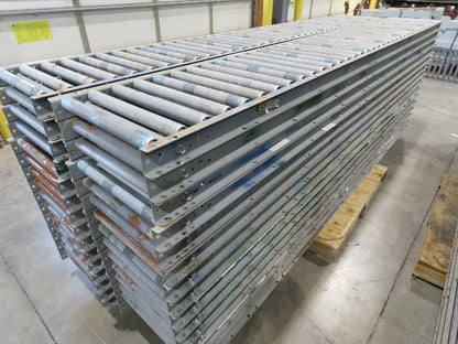 Buschman 18"x 10' Gravity Roller Conveyor 1-3/8"Roller 16"BF 7-Sections 70'