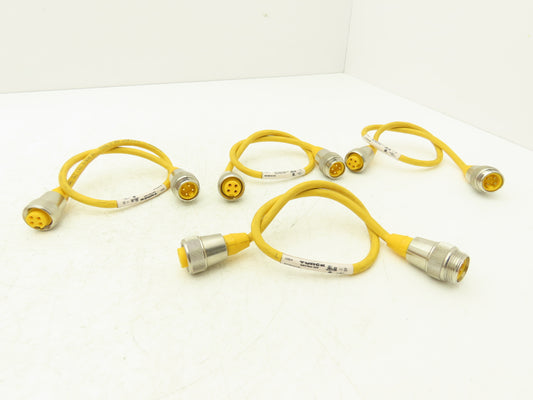 Turck RSM RKM 40-0.5M Minifast Double Ended Cordset 4-Pin 19"L  Lot of 4