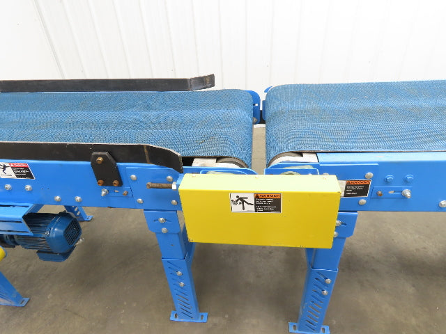 Lewco 25"x 10' Flat/Incline Grip Top Belt Conveyor .75Hp 3PH End Drive 130fpm
