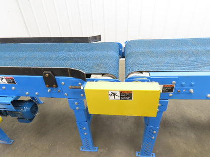 Lewco 25"x 10' Flat/Incline Grip Top Belt Conveyor .75Hp 3PH End Drive 130fpm