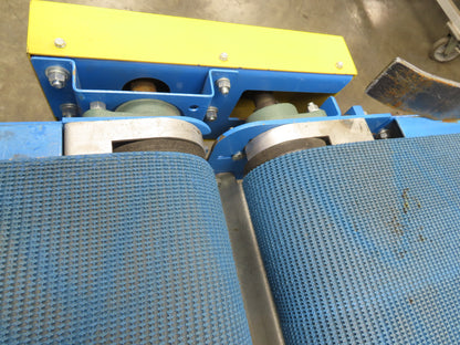 Lewco 25"x 10' Flat/Incline Grip Top Belt Conveyor .75Hp 3PH End Drive 130fpm