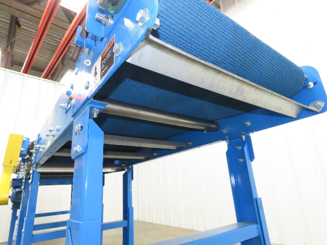 Lewco 25"x 10' Flat/Incline Grip Top Belt Conveyor .75Hp 3PH End Drive 130fpm